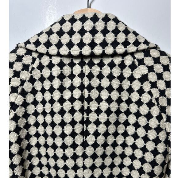 Sharagano Wool Blend Belted Peacoat Jacket Size 12 Structured Office Old Money - Picture 9 of 12